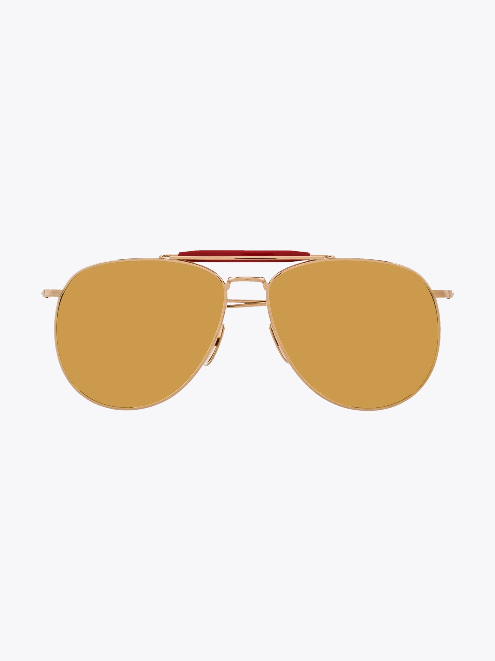 Gold THOM BROWNE TB-015 Sunglasses