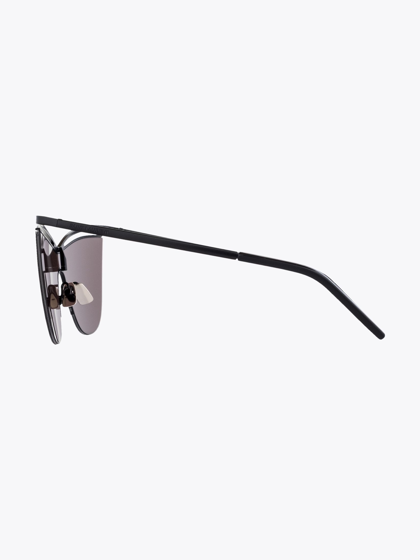 Saint Laurent New Wave Cat-Eye Sunglasses w/ Black Lenses, 63mm - SL570001
