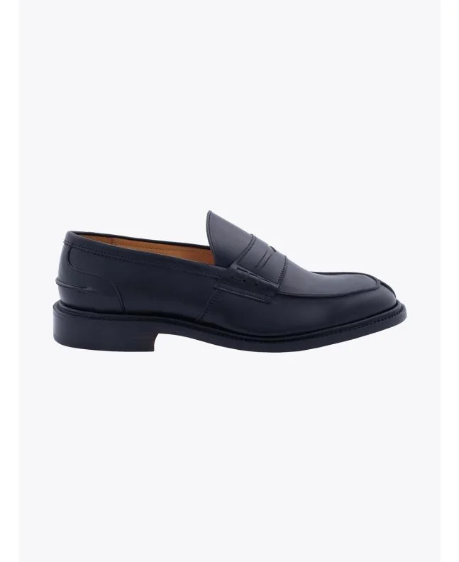 Tricker's Black Calf James Penny Loafers Shoes - E35 SHOP