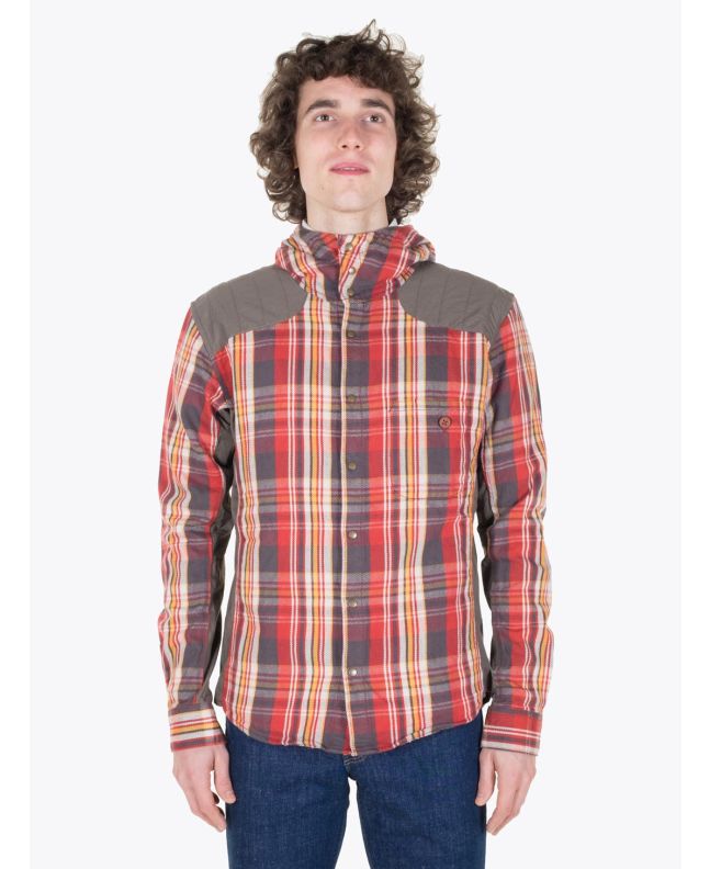 Pedaled Christopher Pedalling Red Check Hooded Shirt - E35 SHOP