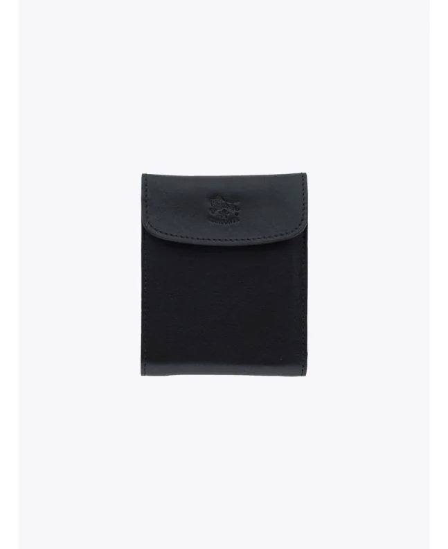 Il Bisonte C0976 Black Cowhide Leather Wallet - E35 SHOP