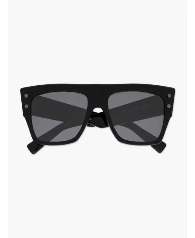 Balmain B-I Square Black Sunglasses - E35 SHOP