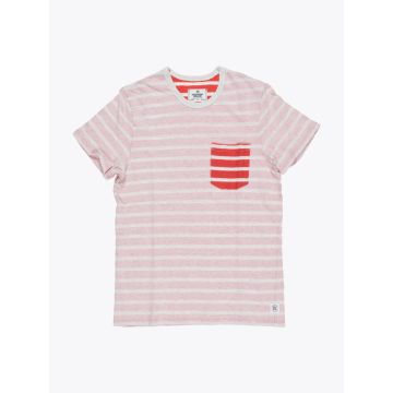 Reigning Champ Red Stripe Short Sleeve Pocket Tee - E35 Shop