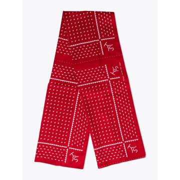 The Hill-Side Red Souvenir Rancher Logo Bandana Scarf - E35 Shop