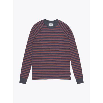 Reigning Champ Striped Charcoal Long Sleeve Tee - E35 Shop