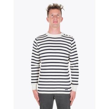 Armor-Lux Sailor Sweater Fouesnant Natura/Navy - E35 Shop