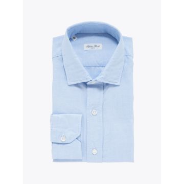 Salvatore Piccolo Light Blue Cotton Oxford 120 Shirt - E35 Shop