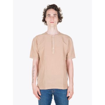 Salvatore Piccolo Brown Henley Shirt - E35 Shop