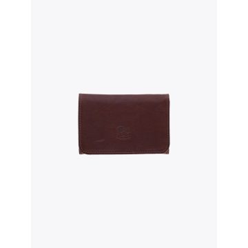 Il Bisonte C0470 Brown Cowhide Leather Card Case - E35 SHOP