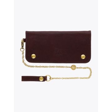 Il Bisonte C0486 Brown Cowhide Leather Chain-Wallet - E35 Shop