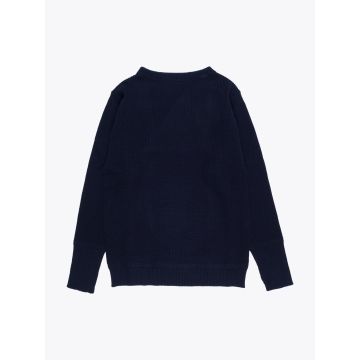 Andersen-Andersen Crew-Neck Sailor Sweater Wool Navy - E35 SHOP