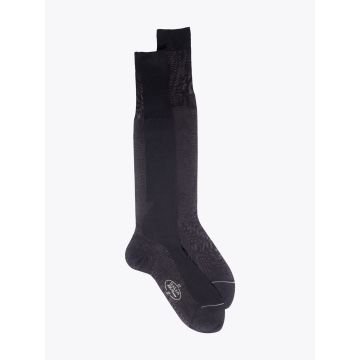 Gallo Plain Cotton Long Socks Anthracite - E35 Shop