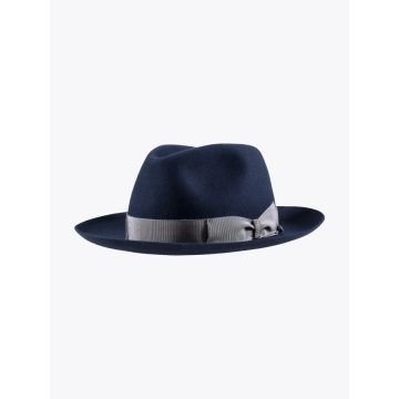 Borsalino Fedora Hat 50 Grammi Navy Blue - E35 SHOP