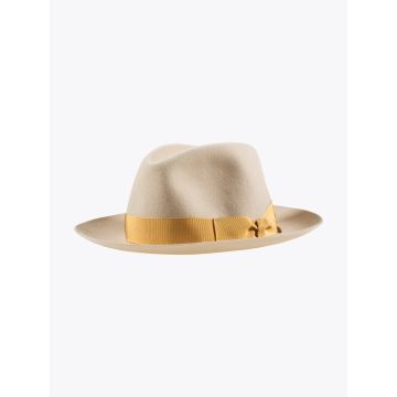 Borsalino Fedora Hat 50-Grammi Beige - E35 SHOP