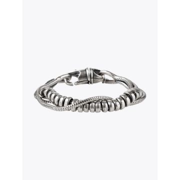 Goti Bracelet BR1271 Silver Triple Snake Chain - E35 Shop