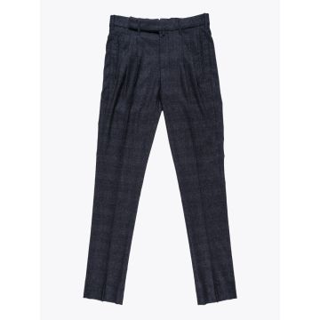 Giab's Archivio Cocktail Trousers Wool Check Anthracite - E35 Shop