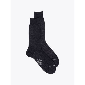 Gallo Short Socks Plain Wool Anthracite - E35 Shop