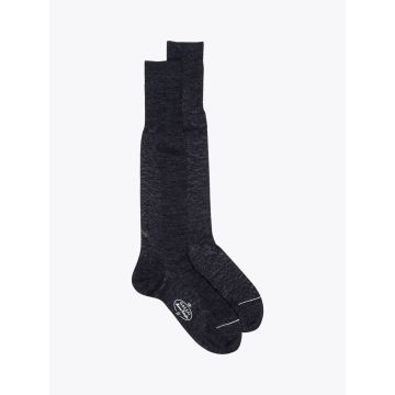 Gallo Long Socks Plain Wool Anthracite - E35 Shop