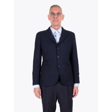 Salvatore Piccolo Toledo Navy Blue Wool Blazer Jacket - E35 Shop