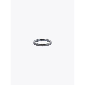 Barbara Zuna-Kratky Women Hammered Ring Silver Blackened - E35 Shop