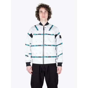 Stone Island Shadow Project 40812 White Bomber Jacket - E35 Shop