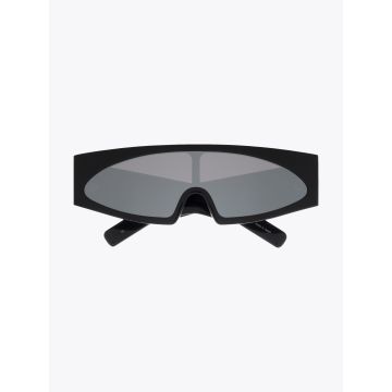 Rick Owens Mask Gene Sunglasses Black/Flash Silver - E35 Shop