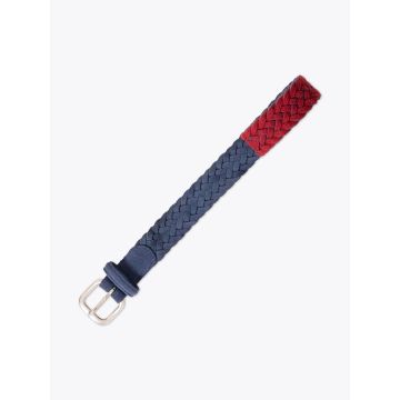 Anderson's AF3242 Braided Suede Leather Belt Blue - E35 Shop