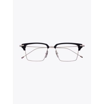 Thom Browne TB-422 Silver / Navy Square Glasses - E35 SHOP