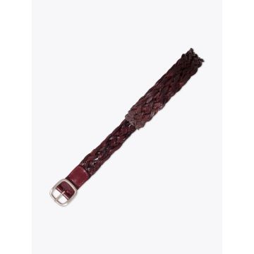 Anderson's AF3254 Leather Woven Belt Oxblood - E35 Shop