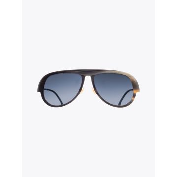 Rigards Genuine Horn 99 Black/White Sunglasses - E35 SHOP