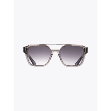 AKONI Discovery Aviator Crystal Grey Sunglasses - E35 SHOP