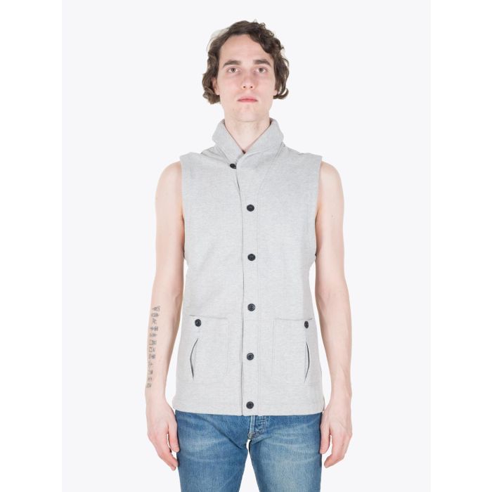 Reigning Champ Heather Grey Shawl Neck Vest - E35 Shop