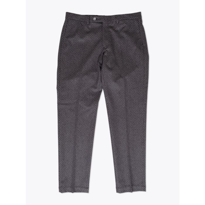 GBS Trousers Adriano Wool Grey Pois - E35 SHOP