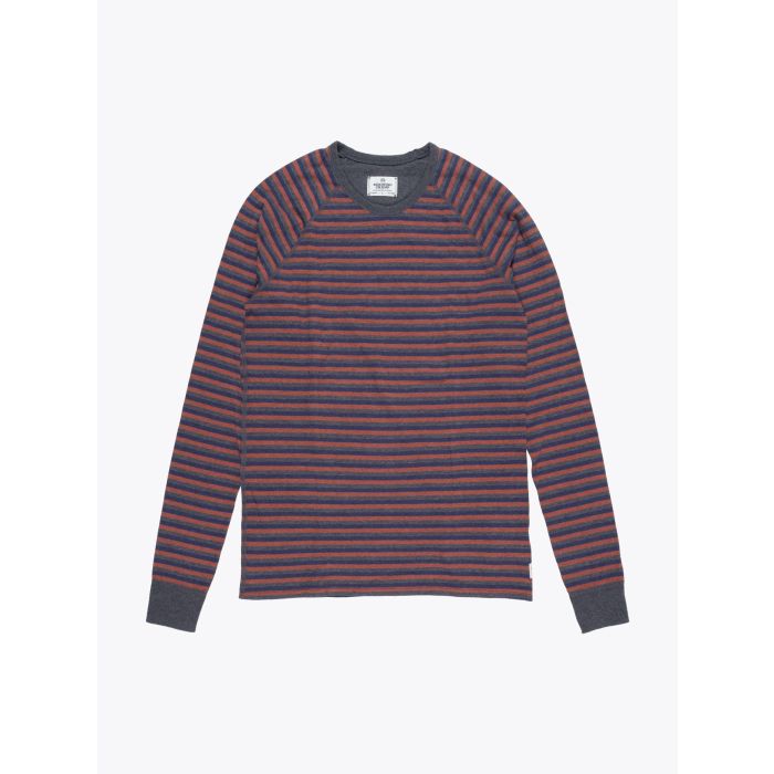 Reigning Champ Striped Charcoal Long Sleeve Tee - E35 SHOP