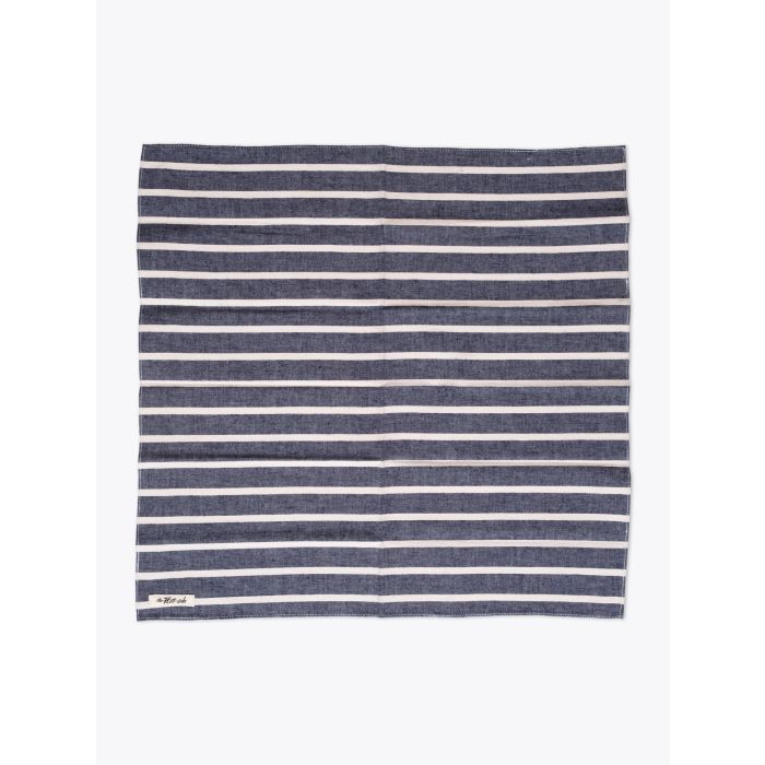 The Hill-Side Indigo/White Wide Striped Bandana - E35 SHOP