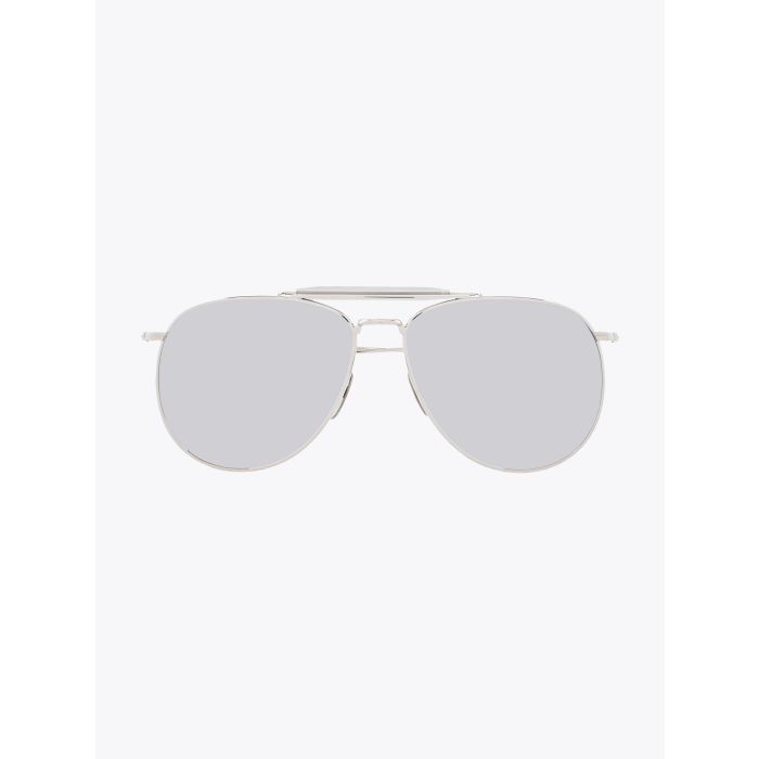 Thom Browne TB-015 Silver Aviator Sunglasses - E35 Shop