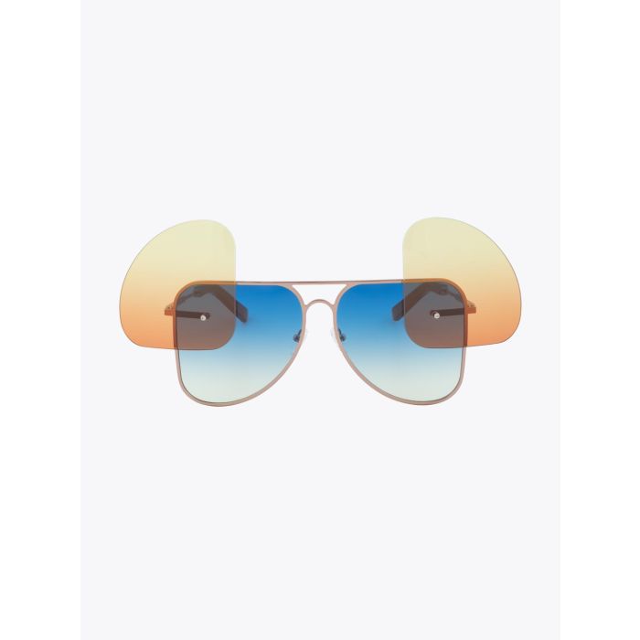 Fakbyfak X Manish Arora Sunglasses Gold/Blue/Brown - E35 SHOP