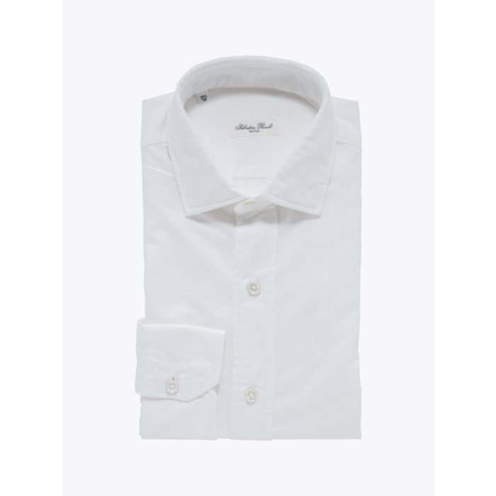 Salvatore Piccolo White Cotton Oxford 120 Shirt - E35 Shop