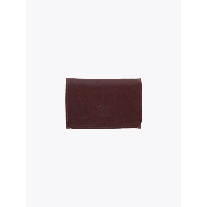 Il Bisonte C0470 Brown Cowhide Leather Card Case - E35 Shop