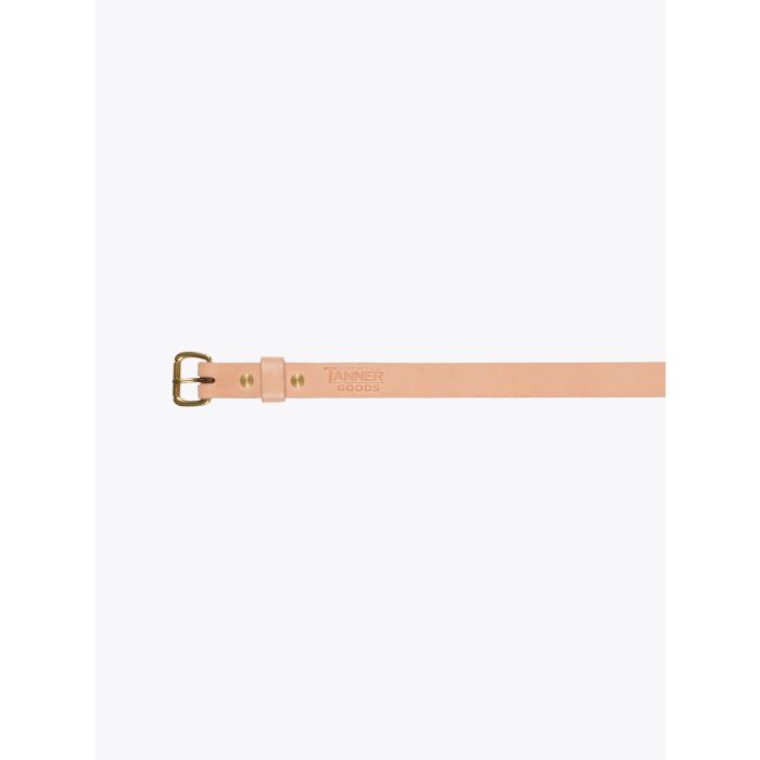 Tanner Goods Natural/Brass Skinny Standard Belt - E35 Shop