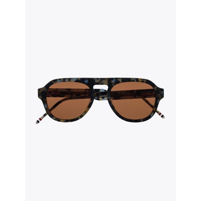 Thom Browne TB-416 Navy Aviator Sunglasses - E35 SHOP