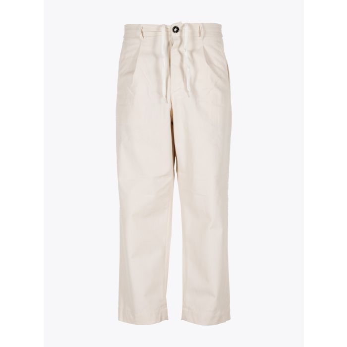 A Vontade 1 Tuck Atelier Easy Cotton Pants Natural - E35 Shop