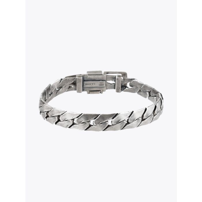 Goti Bracelet BR1033 Silver Buckle Curb Chain - E35 SHOP