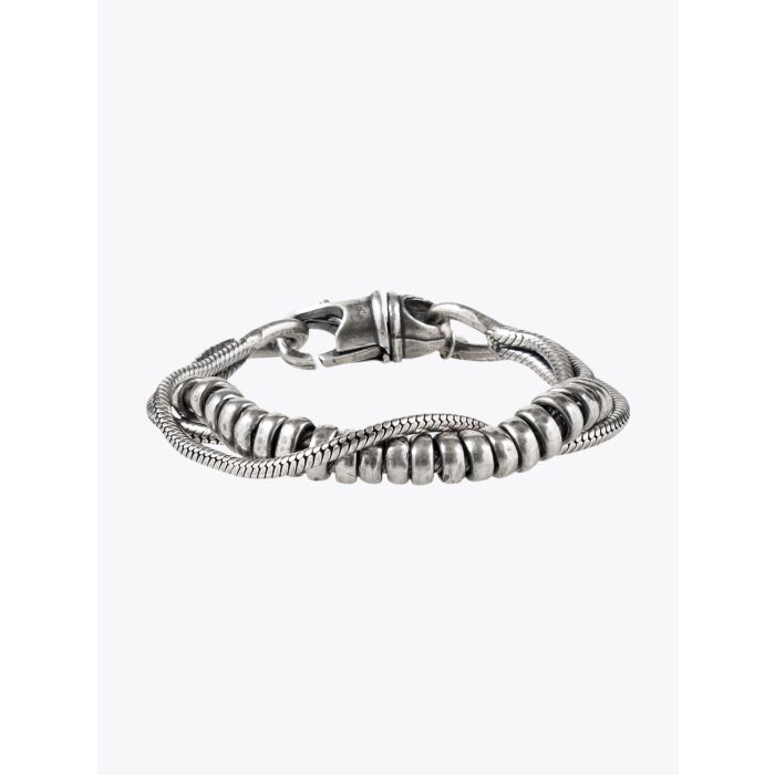 Goti Bracelet BR1271 Silver Triple Snake Chain - E35 SHOP