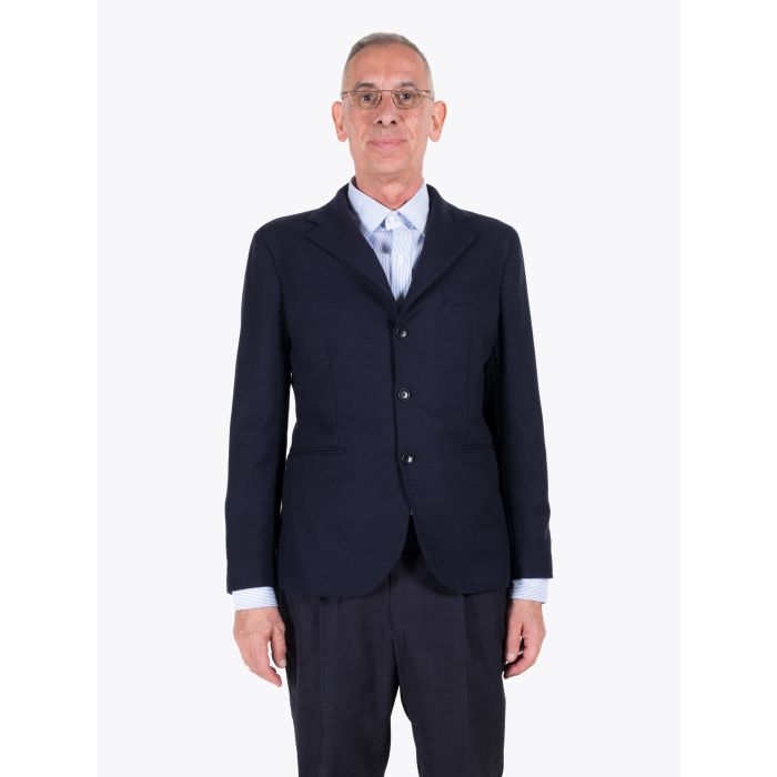 Salvatore Piccolo Toledo Navy Blue Wool Blazer Jacket - E35 Shop