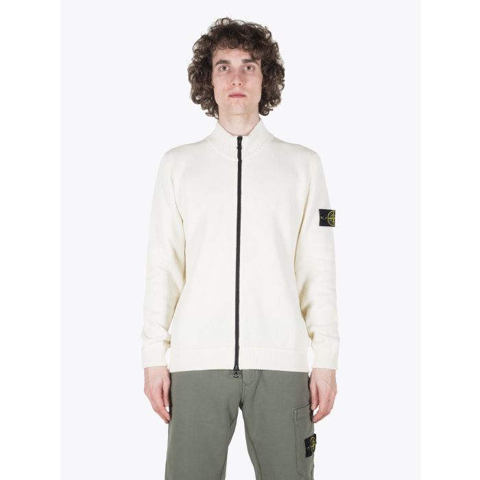 Stone Island 518B1 Ivory Cardigan Knit - E35 Shop