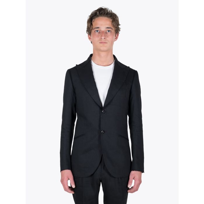 Maurizio Miri suit jacket Quentin linen/wool black - E35 Shop