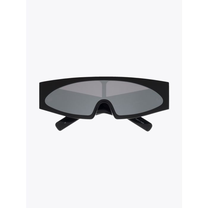 Rick Owens Mask Gene Sunglasses Black/Flash Silver - E35 Shop