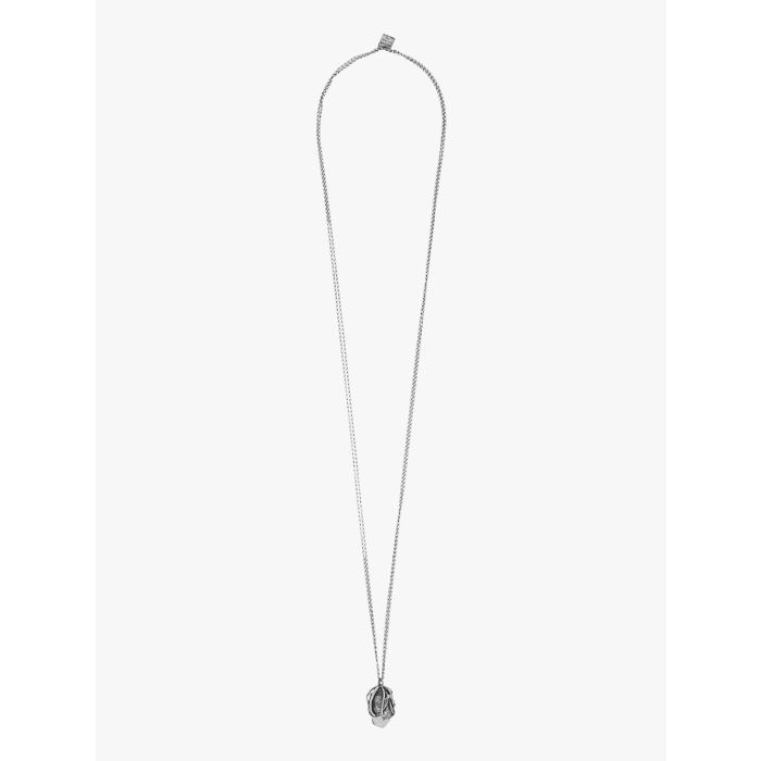 Goti Necklace CN1146 Silver Double Chain & Stone - E35 SHOP