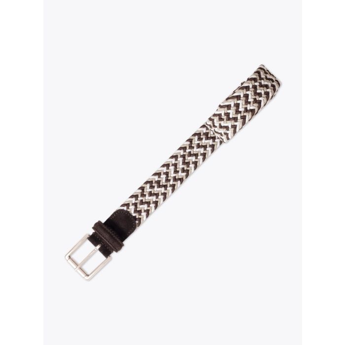 Anderson's AF2984 Elastic Woven Belt Brown/White/Beige - E35 SHOP